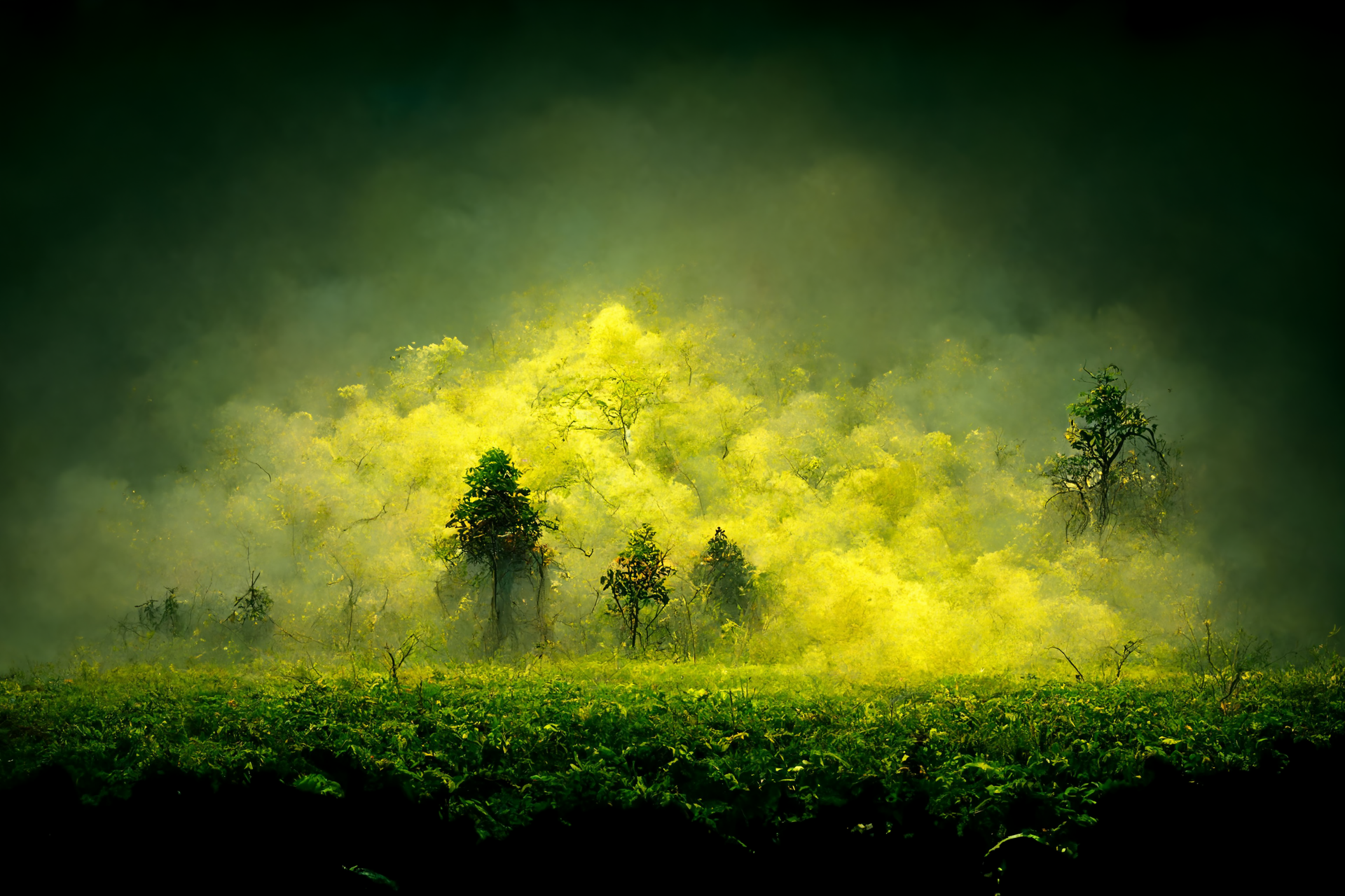 Radioactive fog